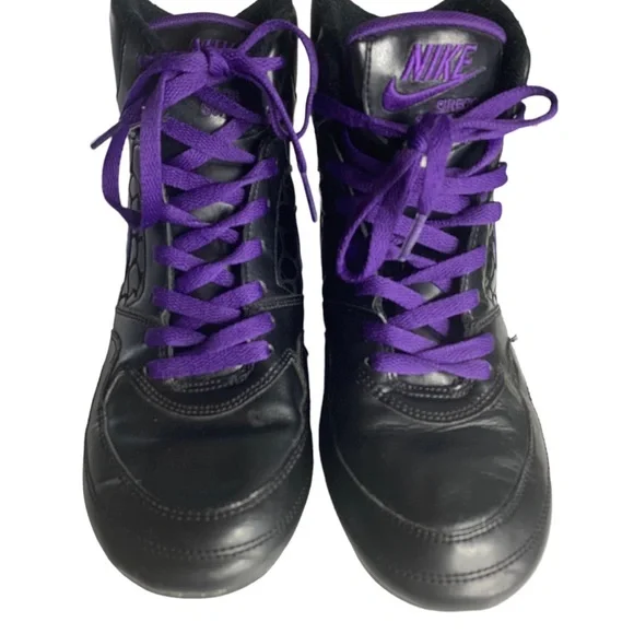 Nike Greco Supreme Womens Size 7.5 Wrestling Shoes Purple Black Sneakers 316552 - Picture 3 of 16
